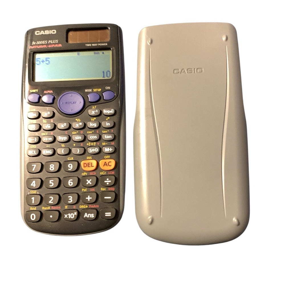 Casio Scientific Calculator with Purple and Yellow Buttons